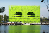 Green facade for Euronews Headquarters | Jakob + MacFarlane