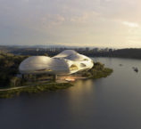 OPEN Architecture Reveals Flowing and Floating Yichang Grand Theater by the Yangtze River