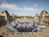Optical Collage Makes The Louvre Pyramid Disappear | JR