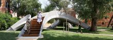 Striatus a first of its kind 3D concrete printed arched bridge now open